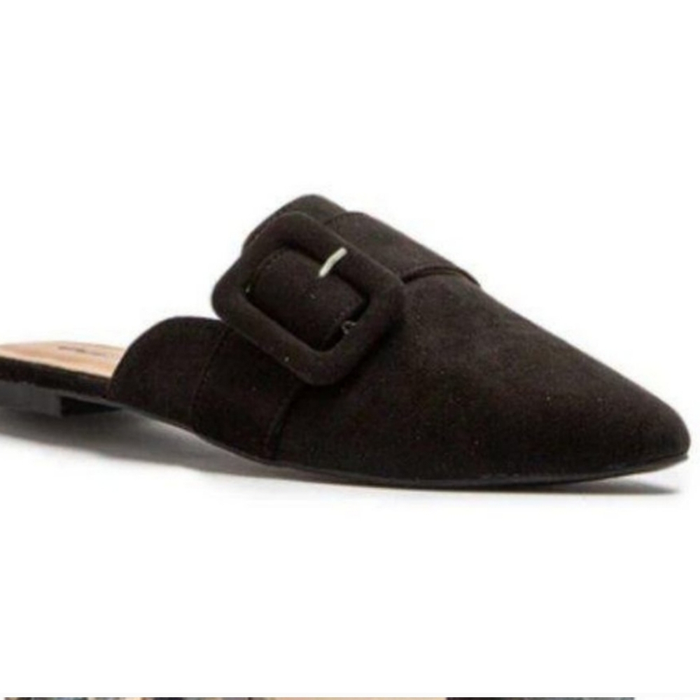 Faux Suede Buckle Mules - Picture 3 of 3